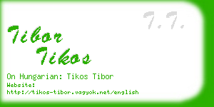 tibor tikos business card
